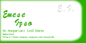 emese izso business card