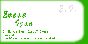 emese izso business card